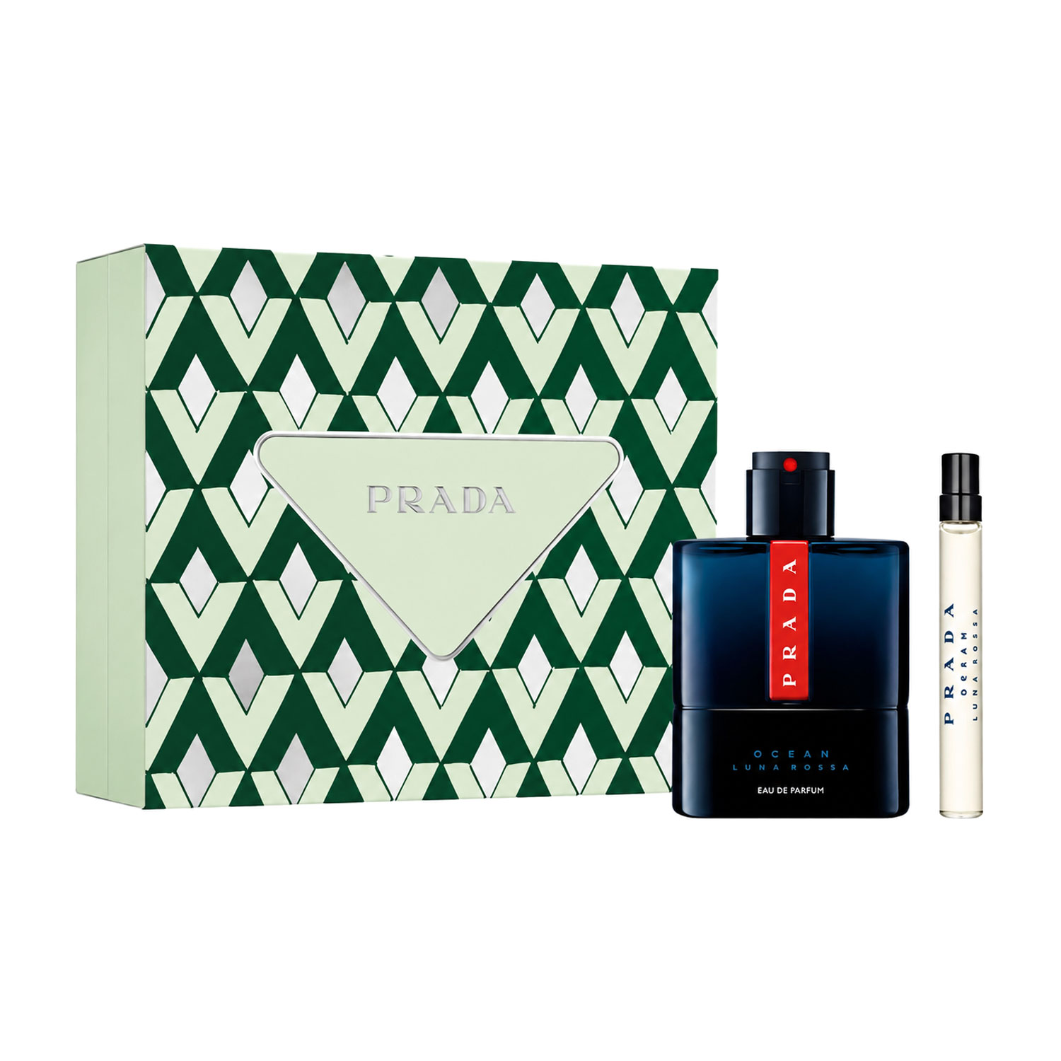 Парфумований набір чоловічий Prada Luna Rossa Ocean Set (парфумована вода, 100 мл + парфумована вода, 10 мл)